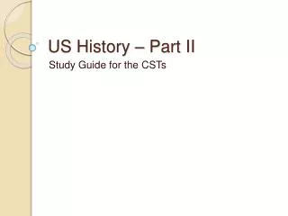 US History – Part II