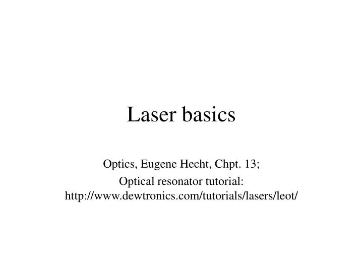 laser basics