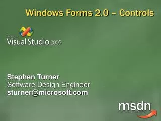 Windows Forms 2.0 – Controls