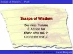 Scraps of Wisdom