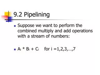 9.2 Pipelining