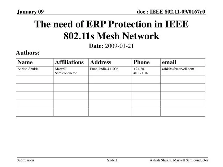 the need of erp protection in ieee 802 11s mesh network
