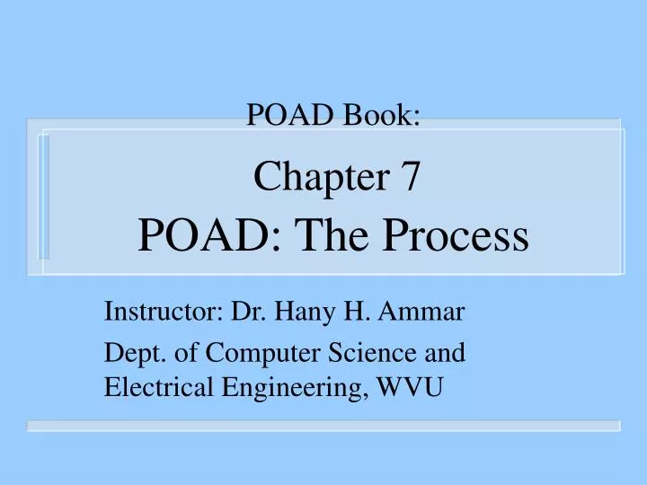 poad book chapter 7 poad the process