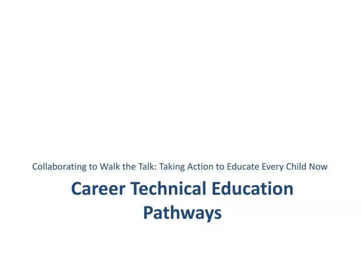career technical education pathways