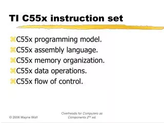 TI C55x instruction set