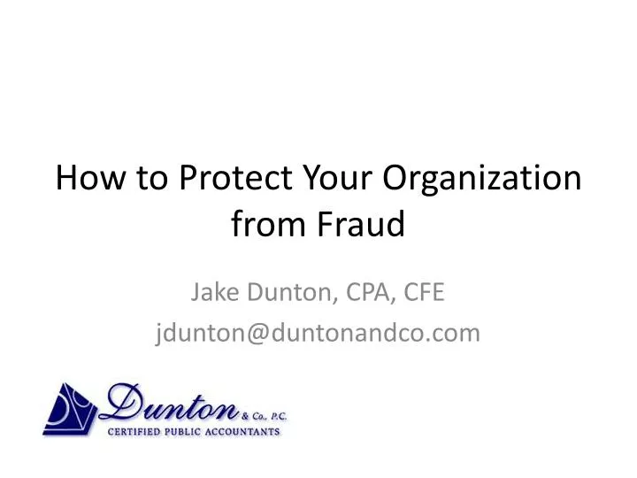 how to protect your organization from fraud