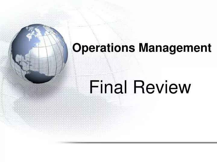 operations management