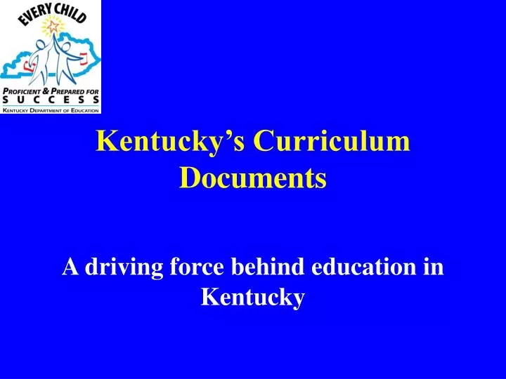 kentucky s curriculum documents