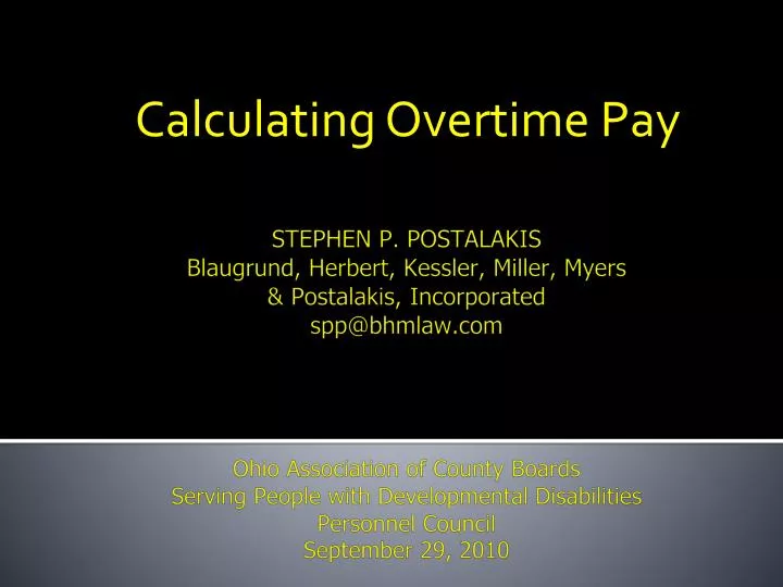calculating overtime pay