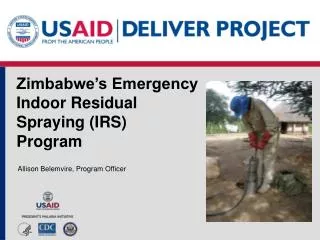 Zimbabwe’s Emergency Indoor Residual Spraying (IRS) Program