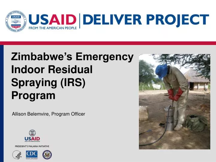 zimbabwe s emergency indoor residual spraying irs program