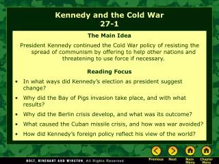 Kennedy and the Cold War 27-1