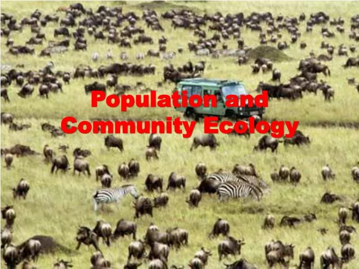 population and community ecology
