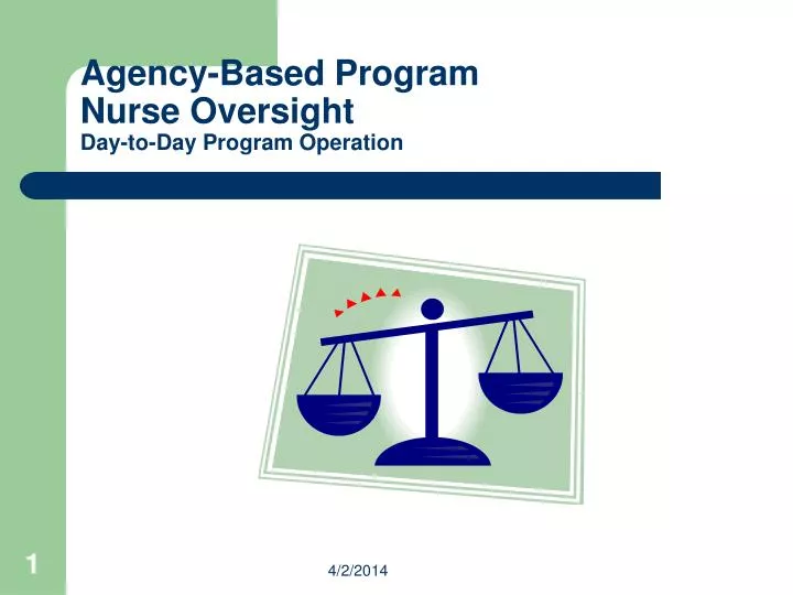 agency based program nurse oversight day to day program operation