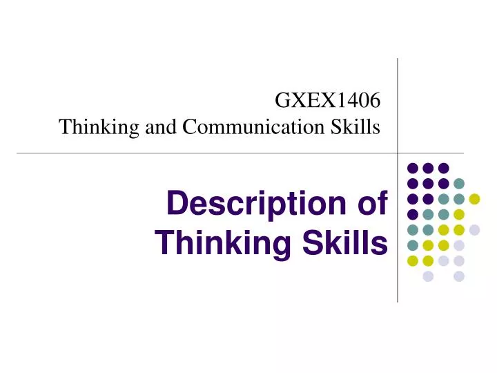 gxex1406 thinking and communication skills