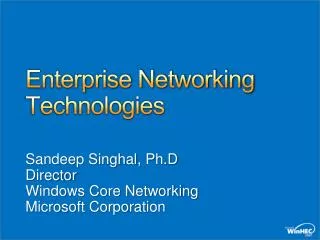 Enterprise Networking Technologies