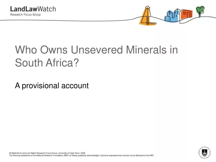 who owns unsevered minerals in south africa