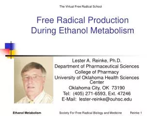 Free Radical Production During Ethanol Metabolism
