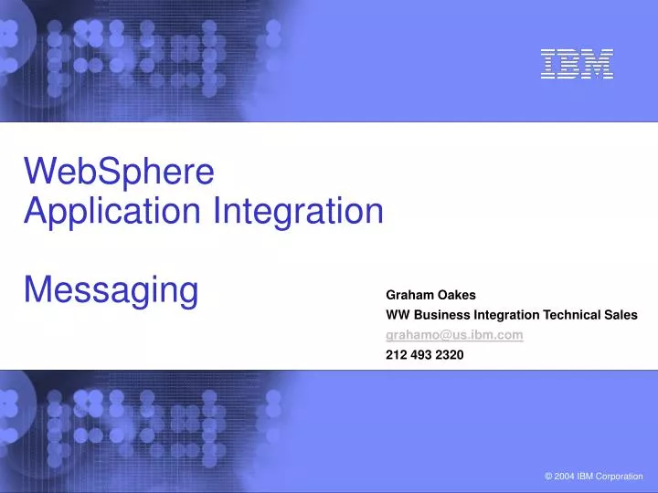 websphere application integration messaging