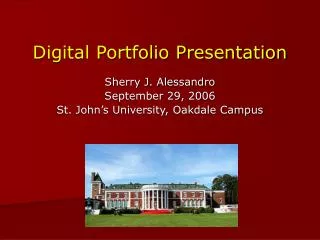 Digital Portfolio Presentation