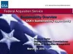 Sustainability Overview - slide 1