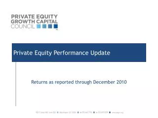 Private Equity Performance Update