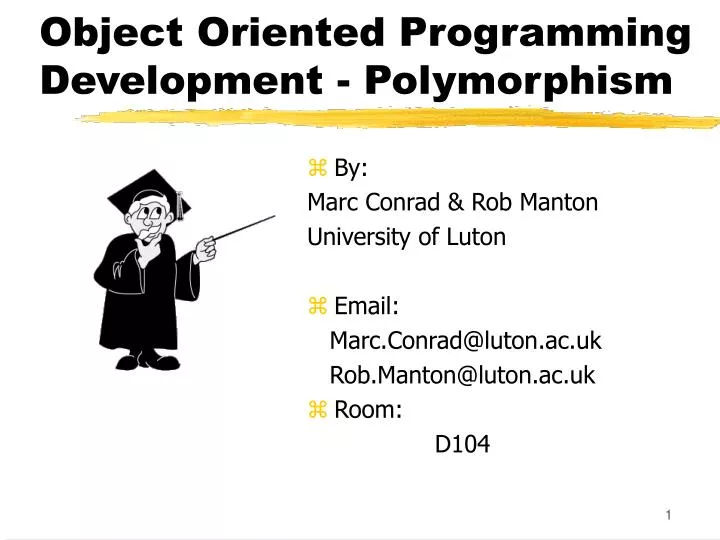object oriented programming development polymorphism