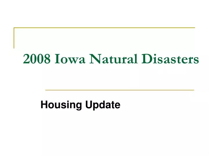2008 iowa natural disasters