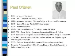 paul o brien