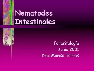Nematodes Intestinales