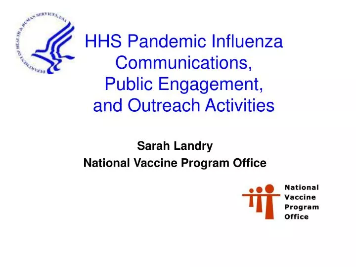 hhs pandemic influenza communications public engagement and outreach activities