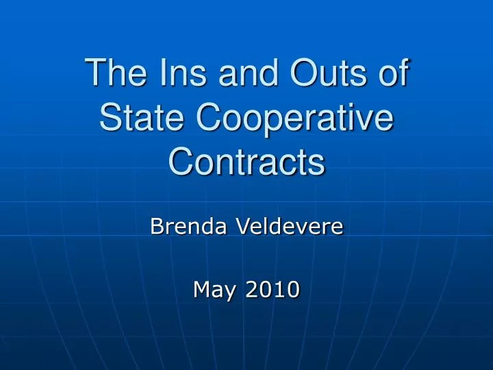 the ins and outs of state cooperative contracts