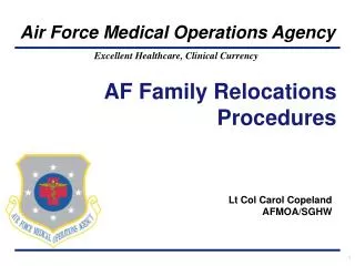 AF Family Relocations Procedures