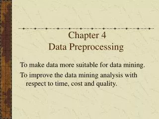 Chapter 4 Data Preprocessing