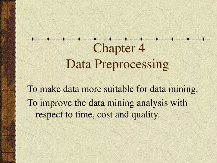 chapter 4 data preprocessing