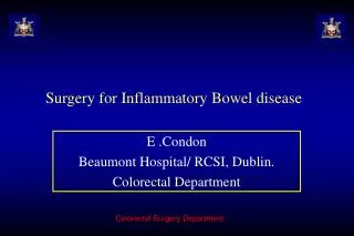 Surgery for Inflammatory Bowel disease