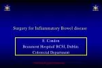 Surgery for Inflammatory Bowel disease