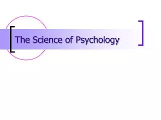 the science of psychology