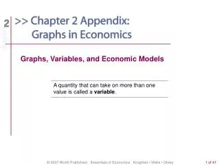 Graphs, Variables, and Economic Models