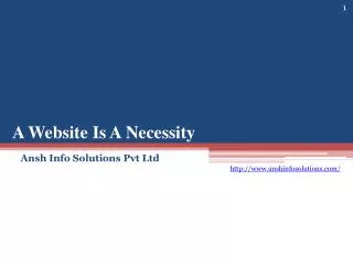 A Website Is A Necessity