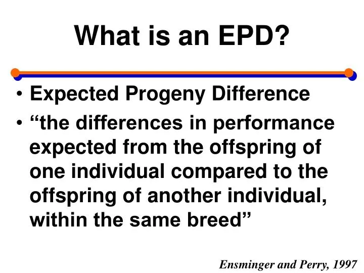 what is an epd