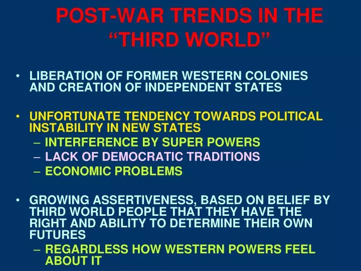 post war trends in the third world