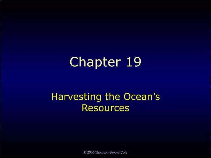 harvesting the ocean s resources