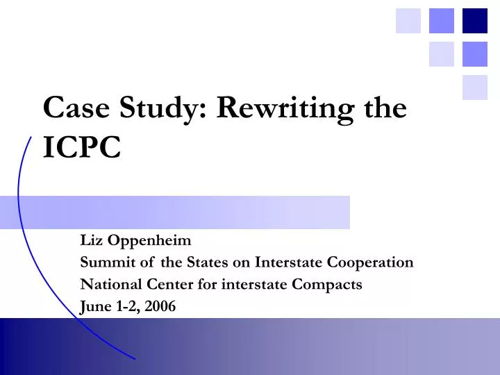 case study rewriting the icpc
