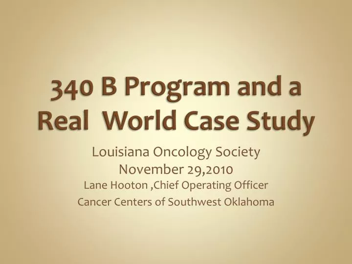 340 b program and a real world case study