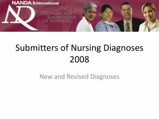 Submitters of Nursing Diagnoses 2008