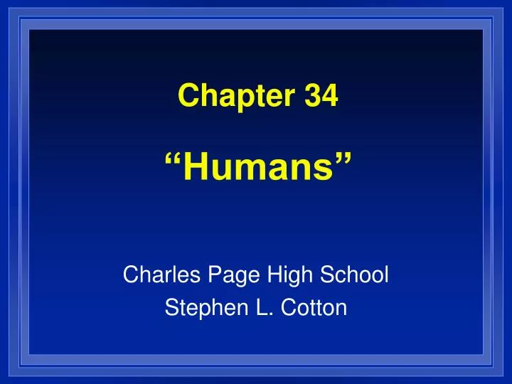 chapter 34 humans