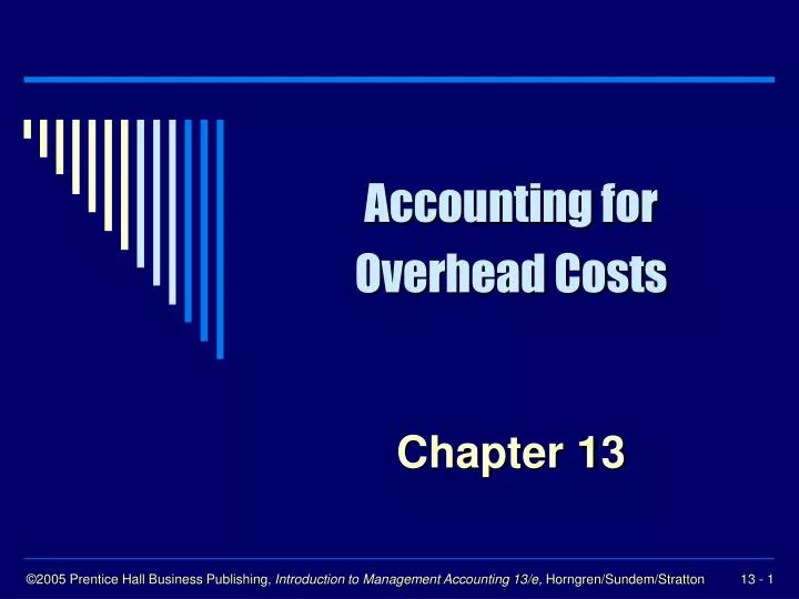 accounting for overhead costs