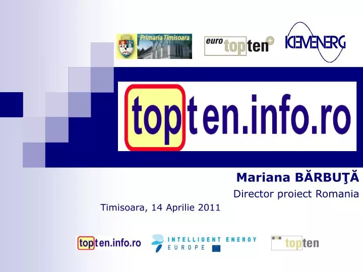 mariana b rbu director proiect romania timisoara 14 aprilie 201 1