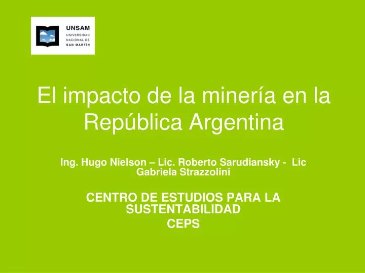 el impacto de la miner a en la rep blica argentina